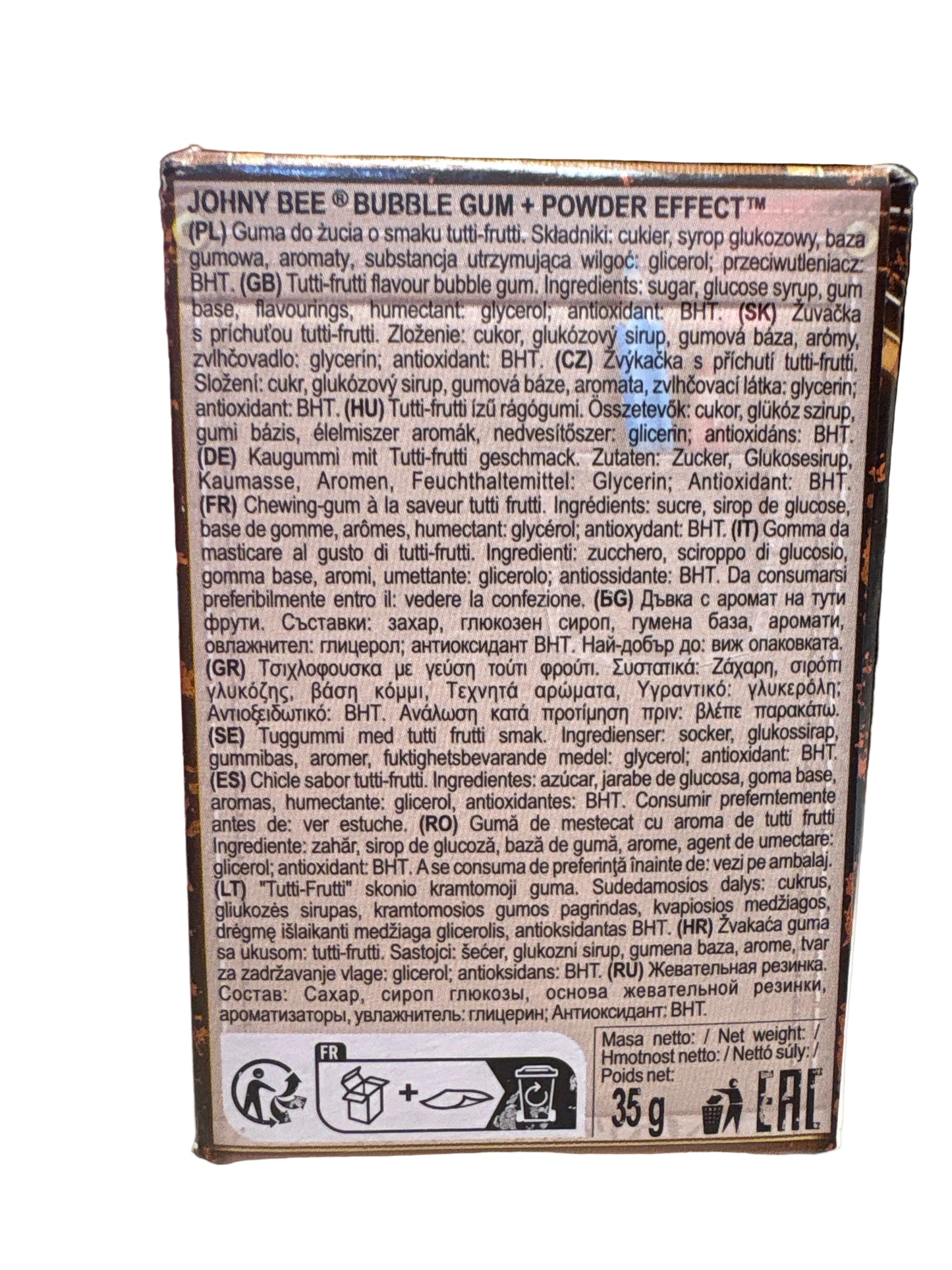 Bubble gum blow to get power effect