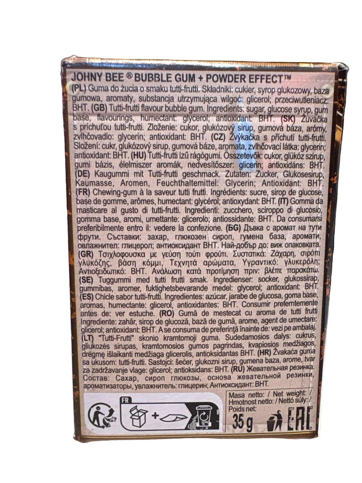 Bubble gum blow to get power effect