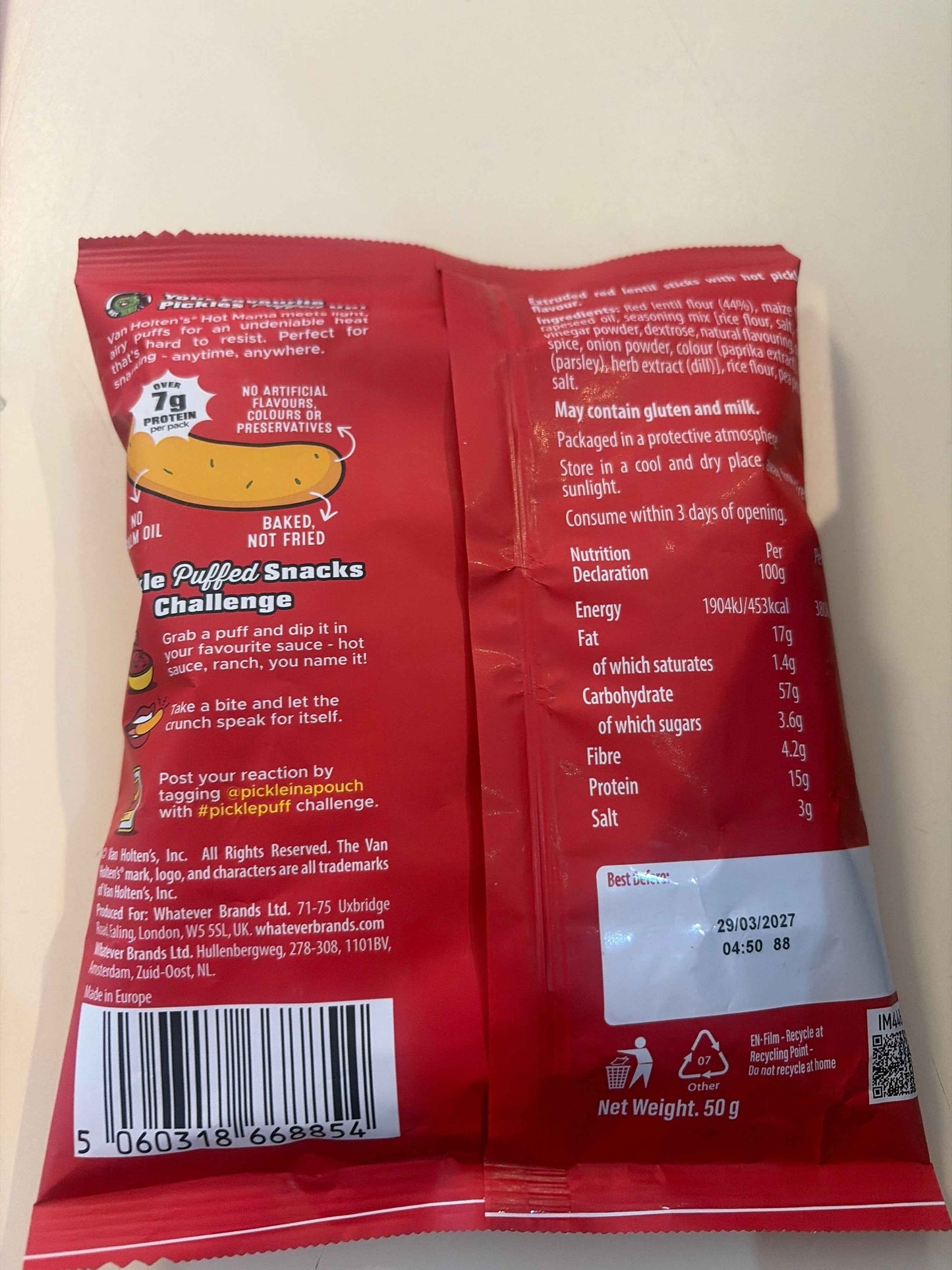 Van holtens pickle puffed hot mama