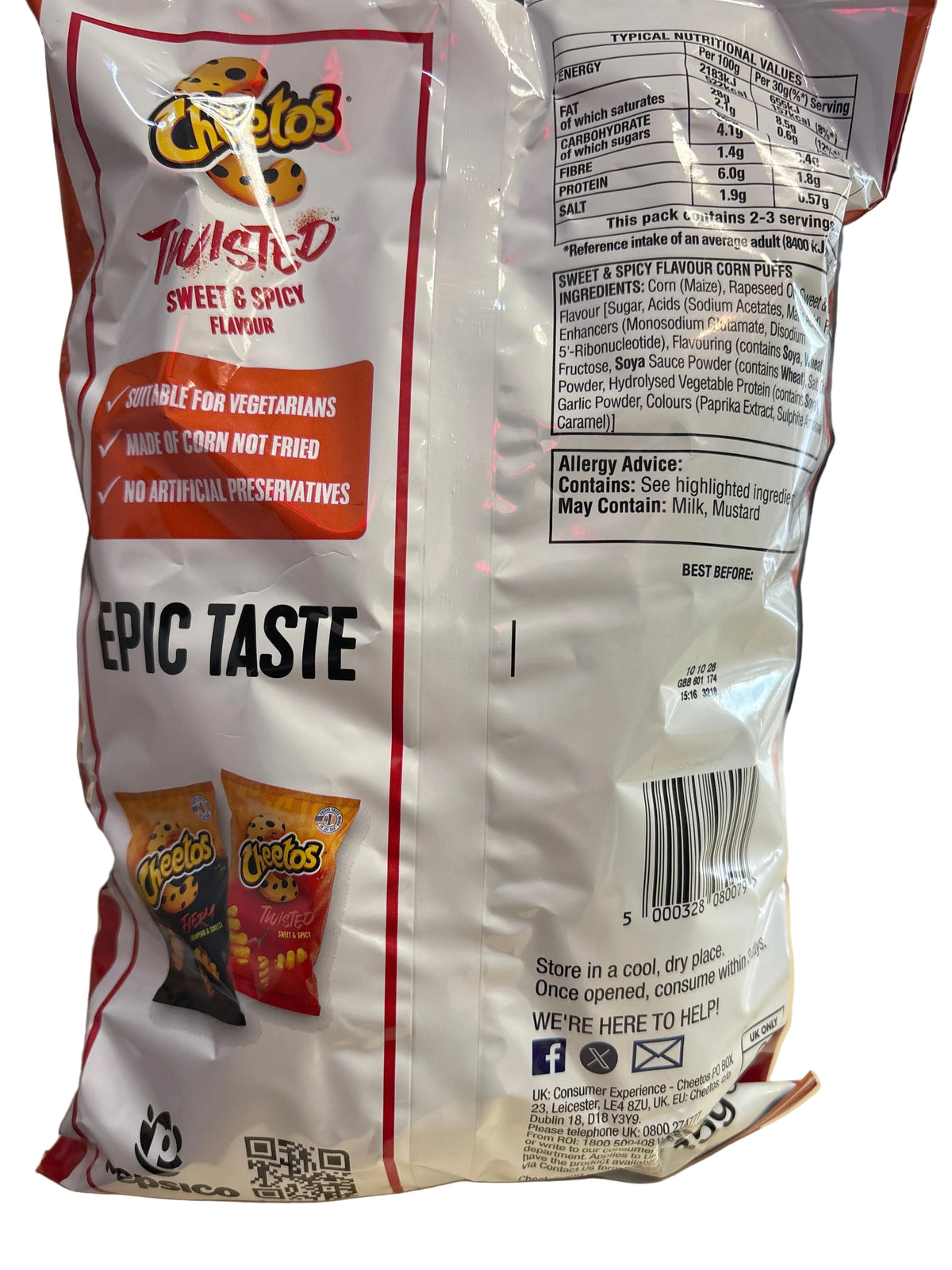 Cheetos Twisted sweet and spicy 85g bag