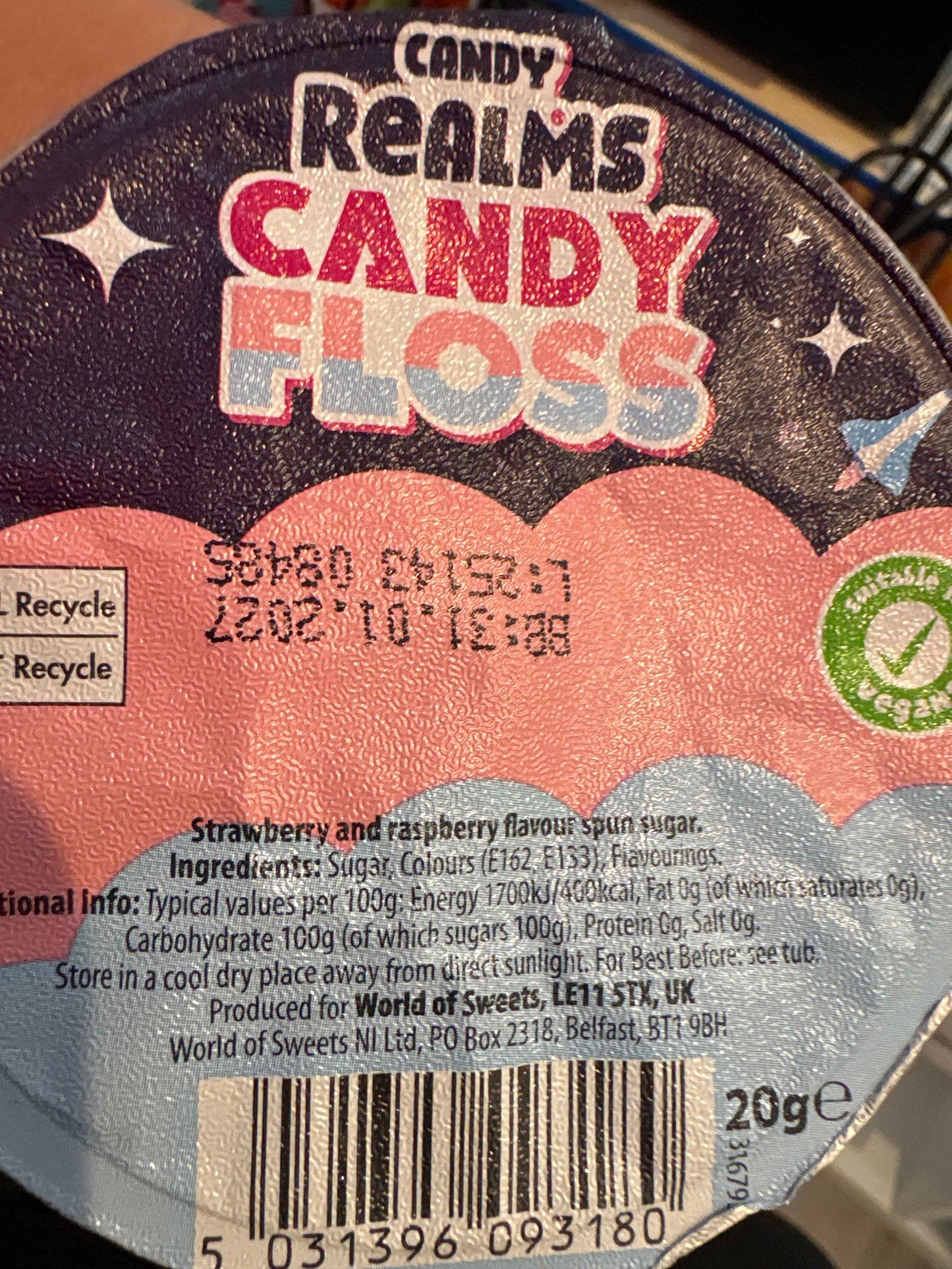 Candy floss 20g tub