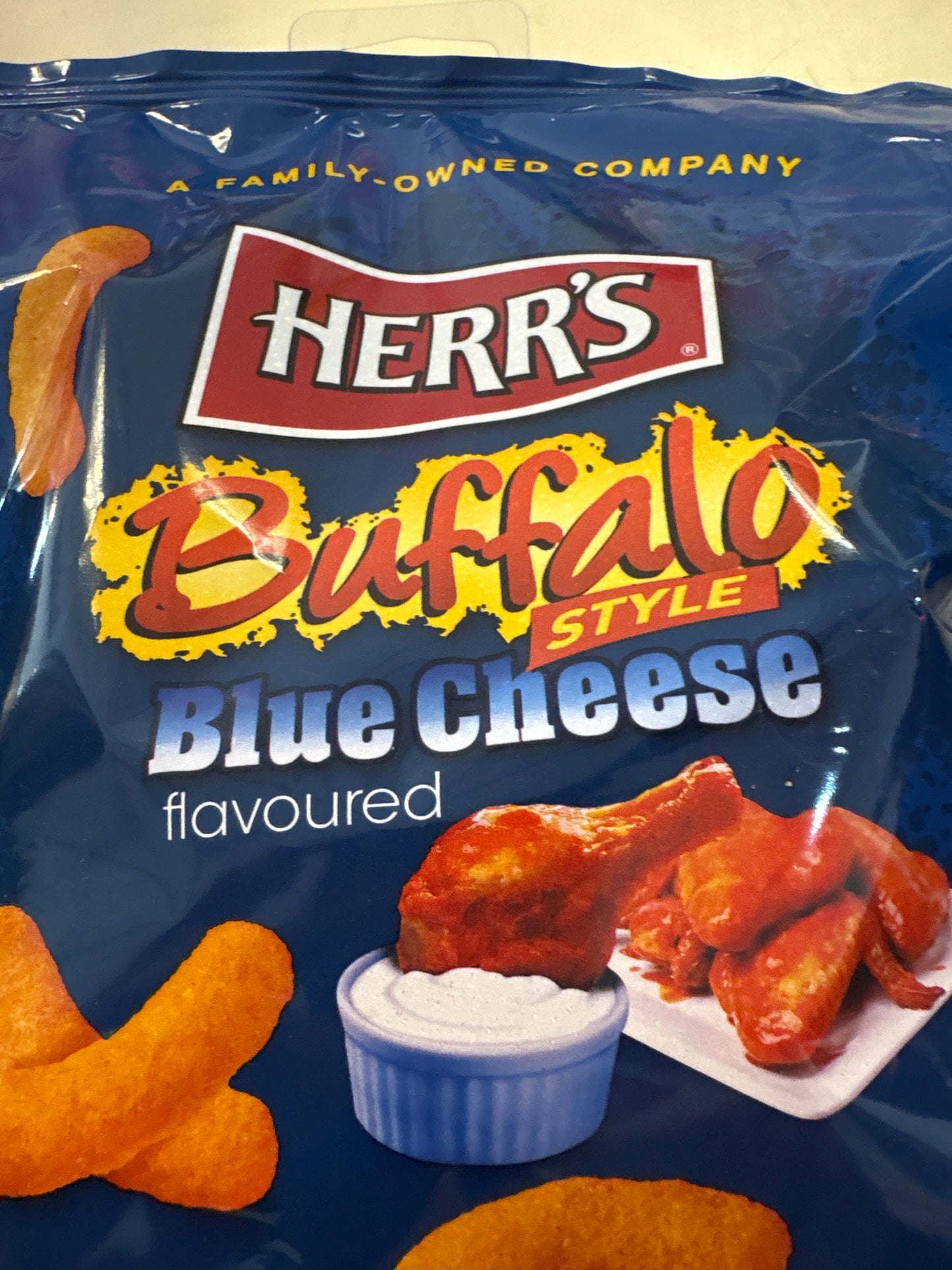 HERR’S Buffalo style Blue Cheese flavoured