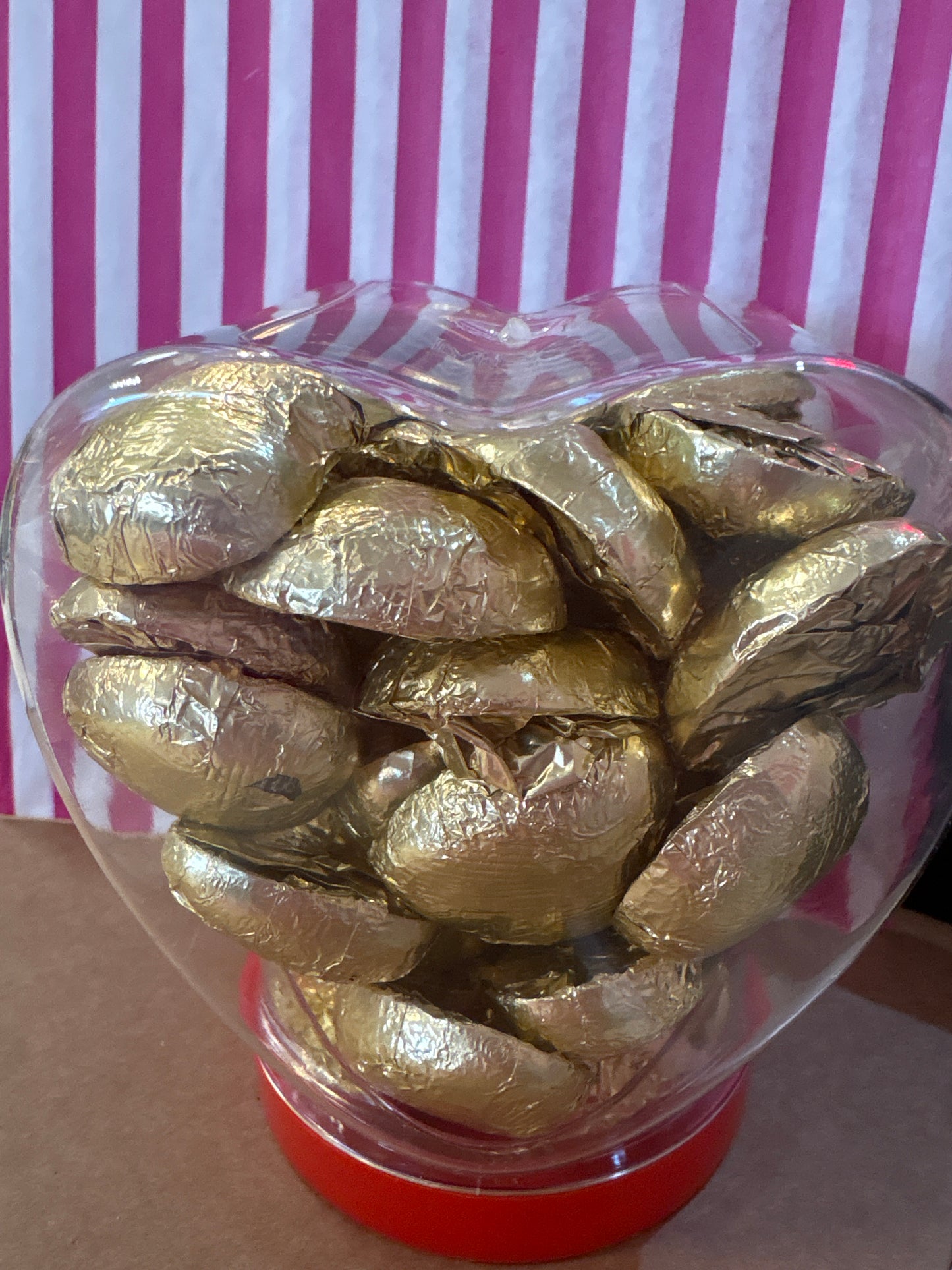 WHITAKERS milk Chocolate gold foiled HEARTS