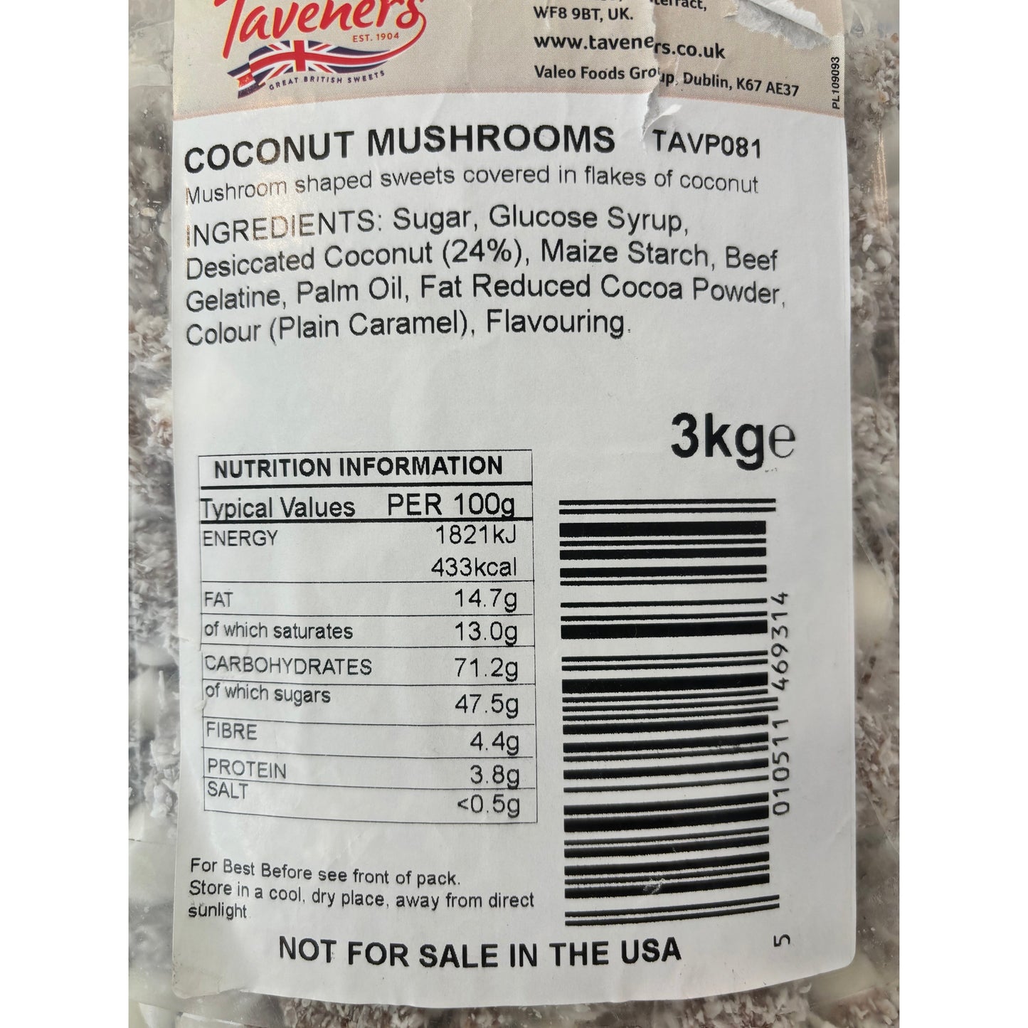Taverners Coconut Mushrooms retro - candy store coppull