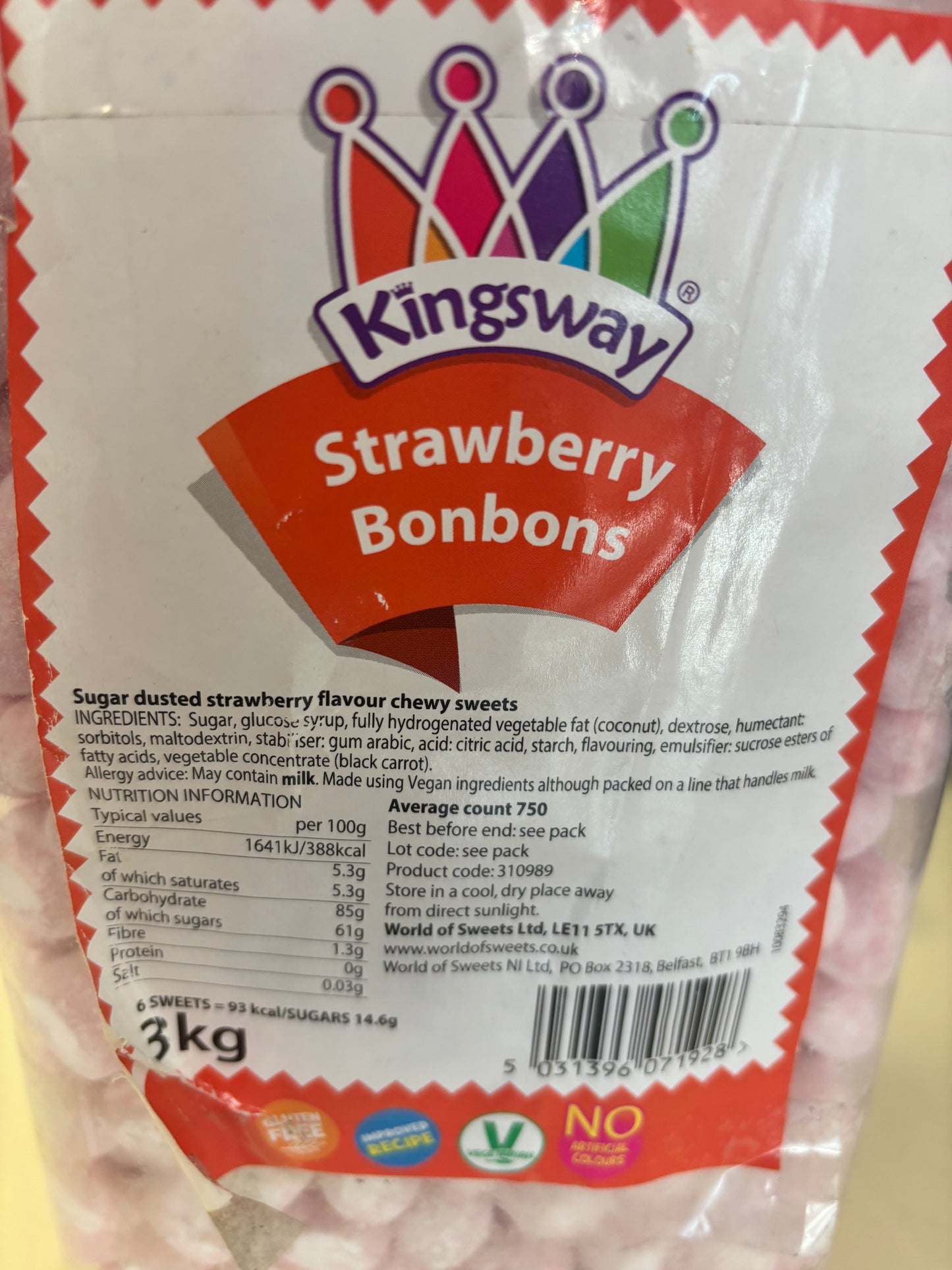 Kingsway Strawberry Bon Bons - candy store coppull