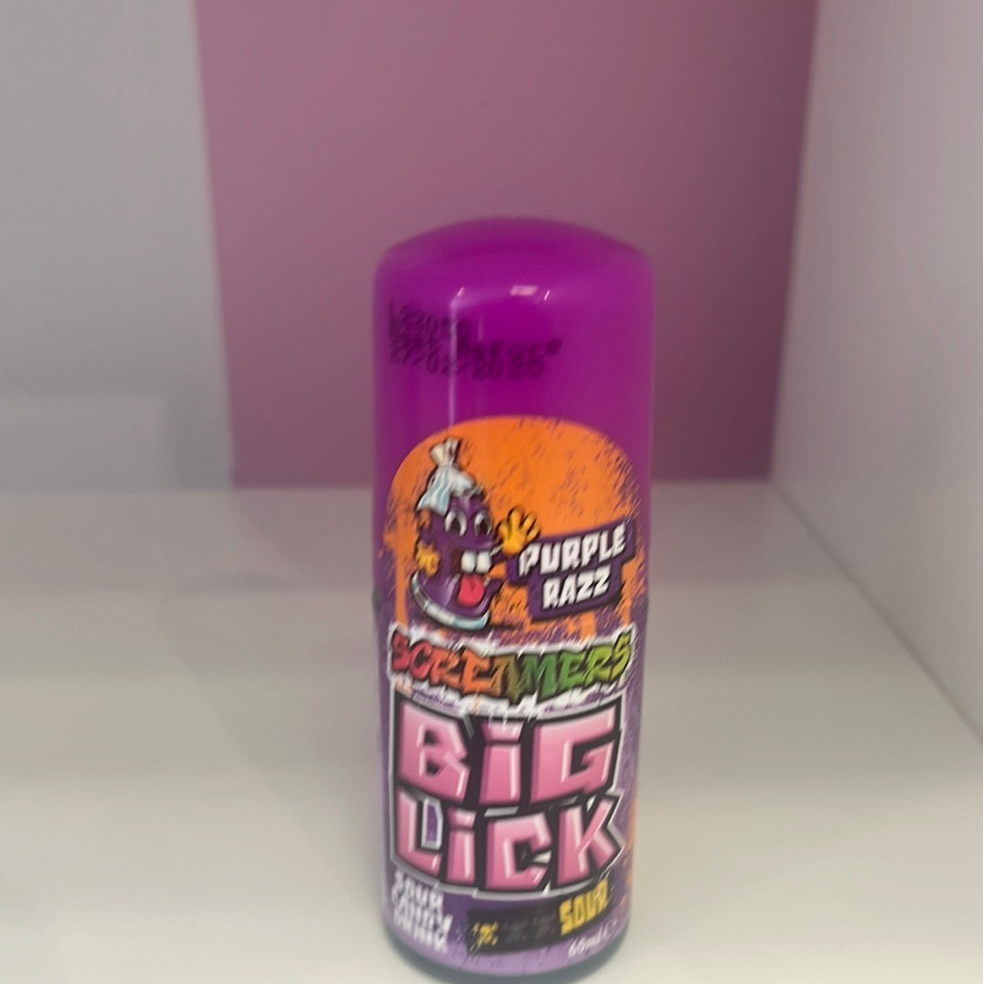 Zed Candy Screamers Big Lick Purple Razz 60ml - candy store coppull