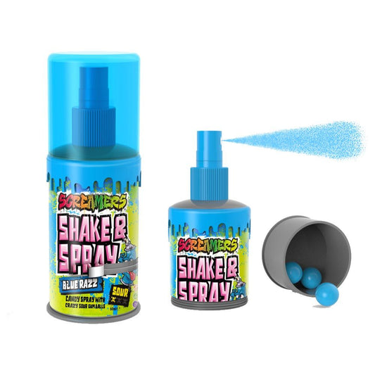Screamers Shake and Spray 60ml Blue Razz - candy store coppull