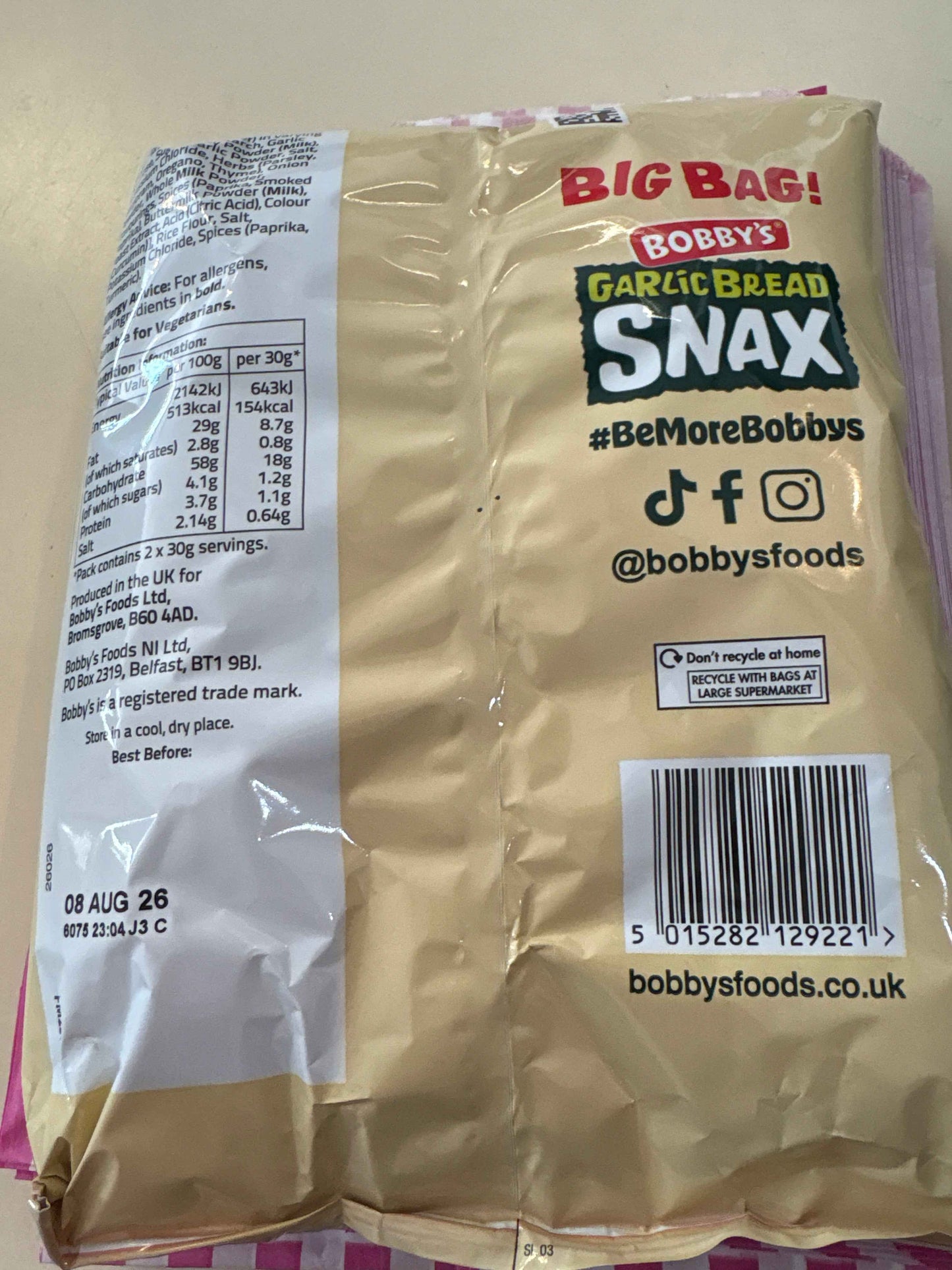 Bobby’s Garlic Bread Snax