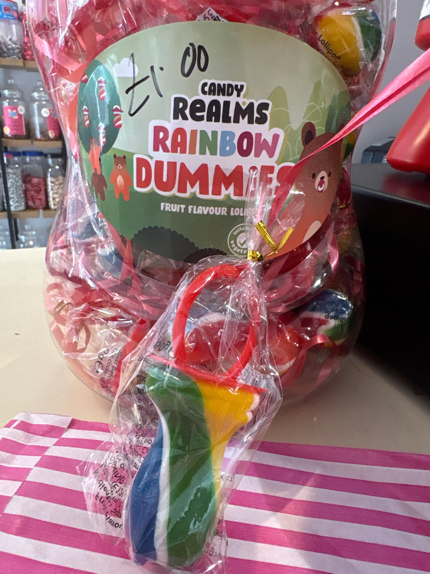 Candy Realms Rainbow Dummies fruit flavoured lollipops