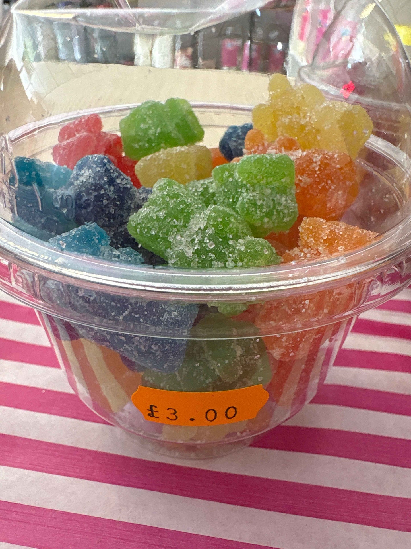 Small tubs filled with delicious sweets