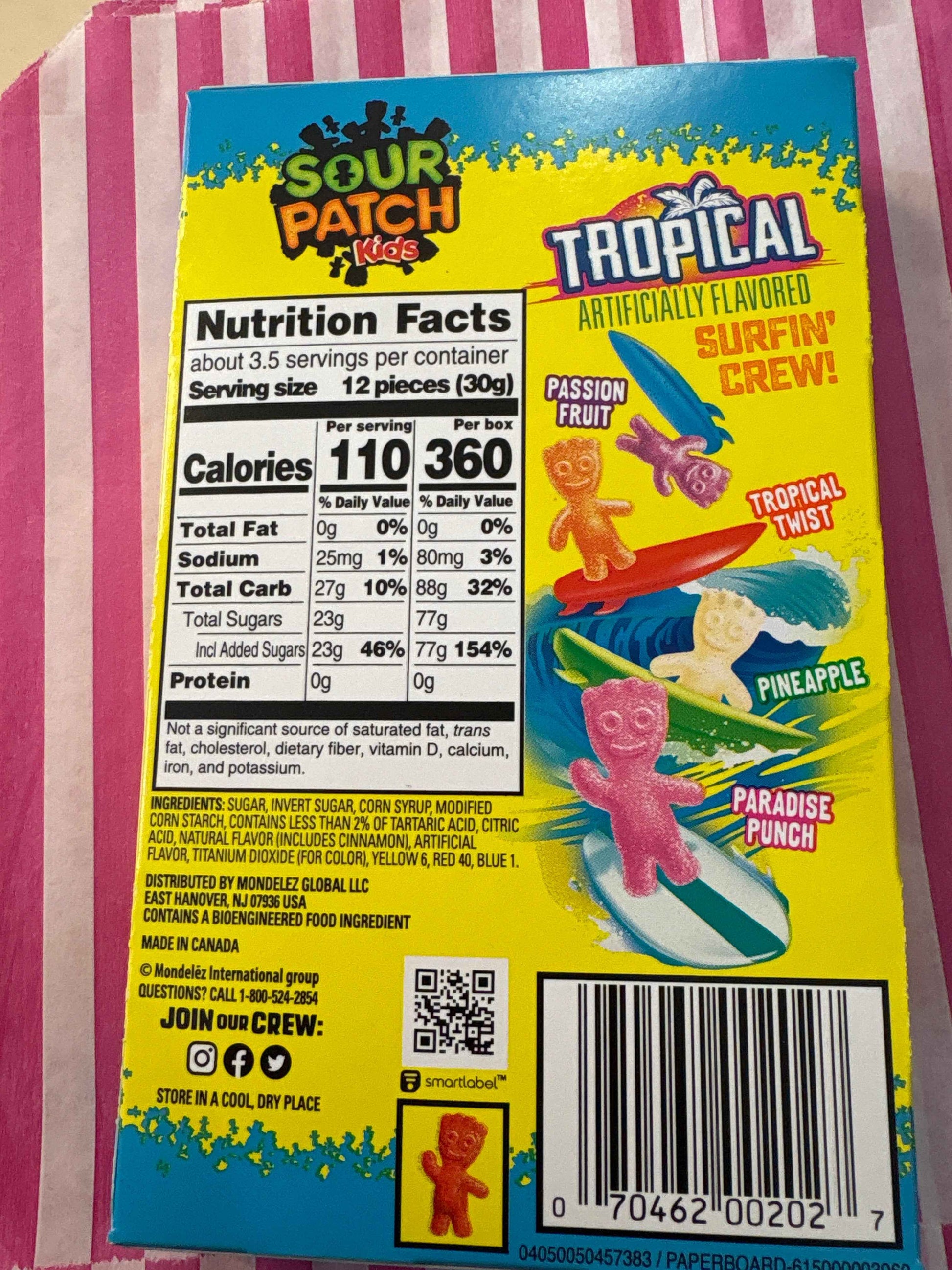 Sour patch kids Tropical box