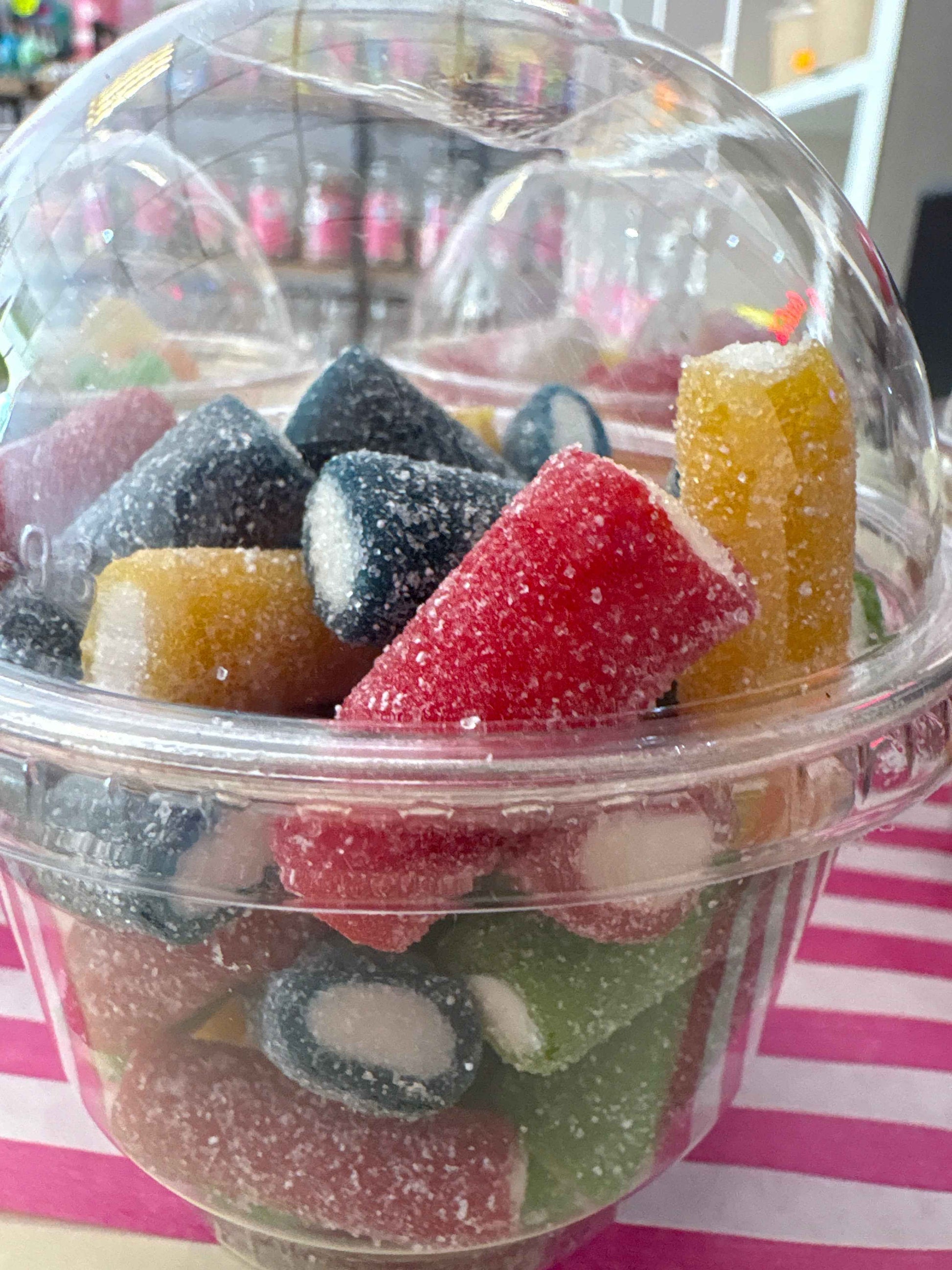 Small tubs filled with delicious sweets