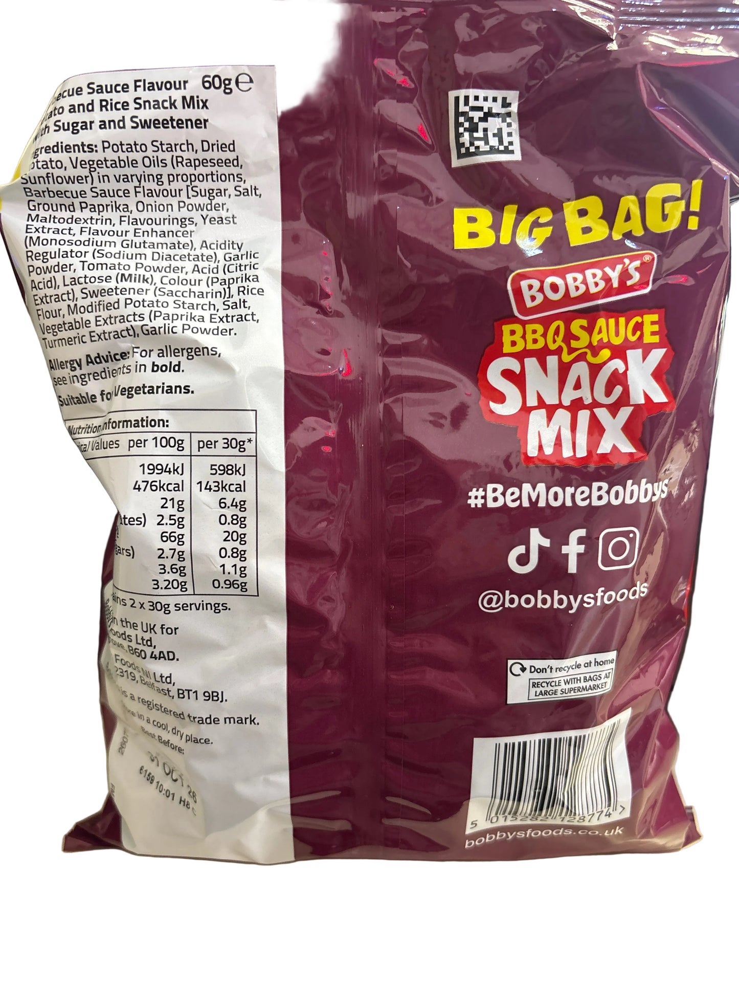 Bobby’s BBQ sauce Snack Mix short dated