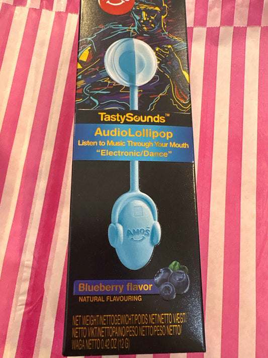 Audio lollipop electronic/ dance blueberry flavour