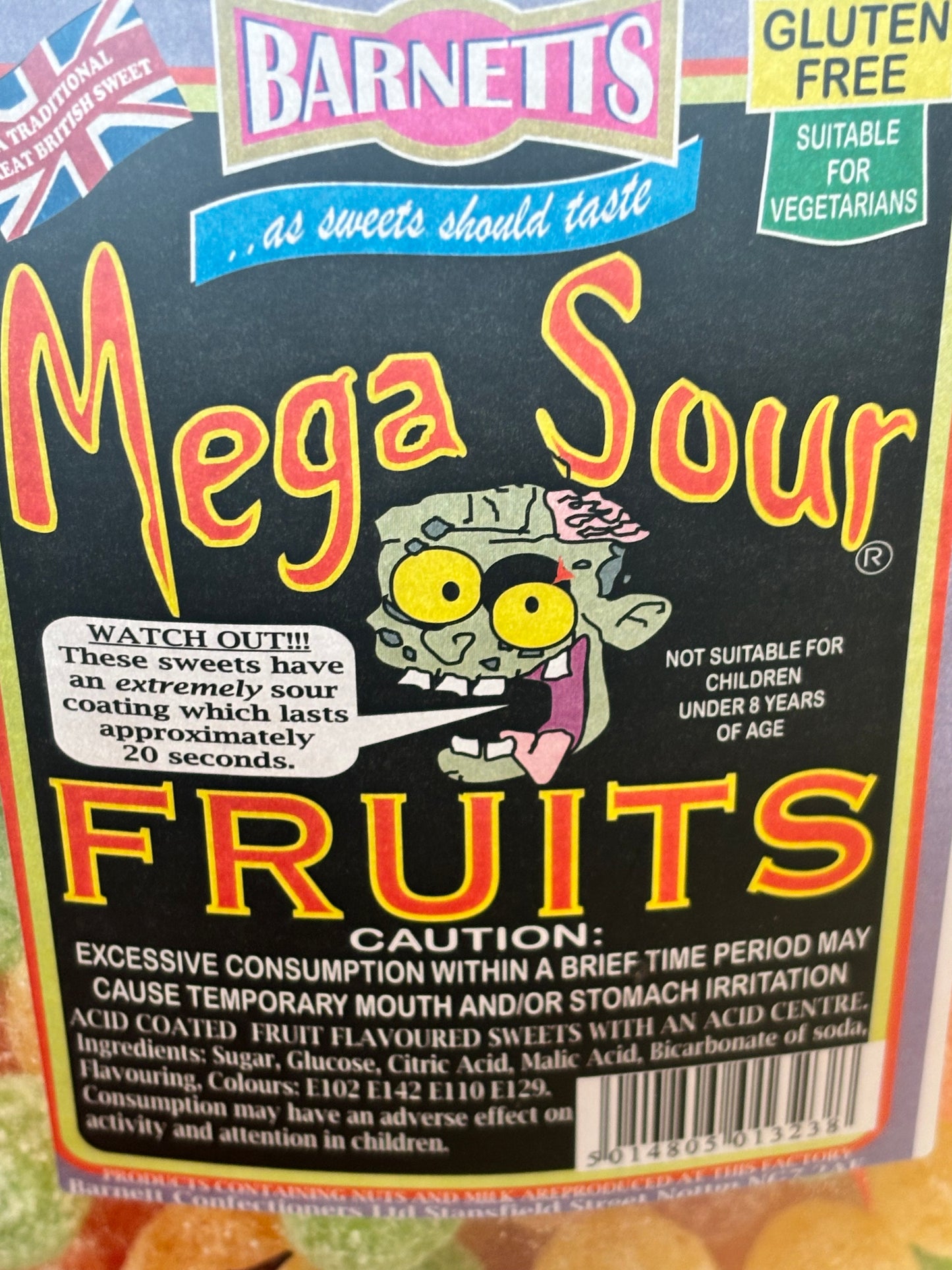 Barnetts Mega sour fruits very sour Candy Sweet