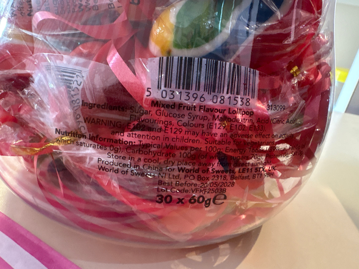 Candy Realms Rainbow Dummies fruit flavoured lollipops