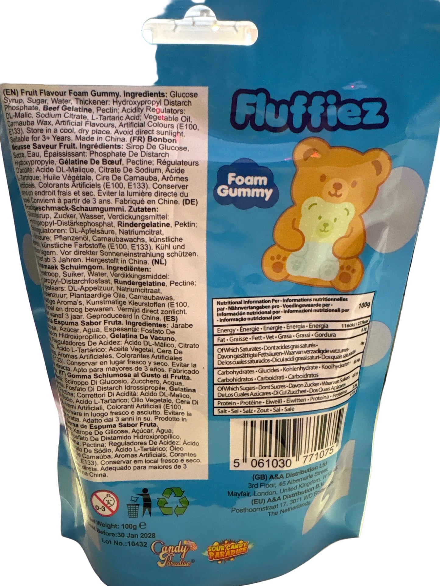 Fluffiez foam Gummy Blue Raspberry