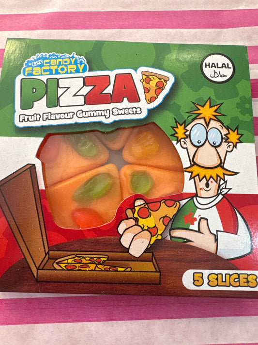 Pizza fruit flavour gummy sweet
