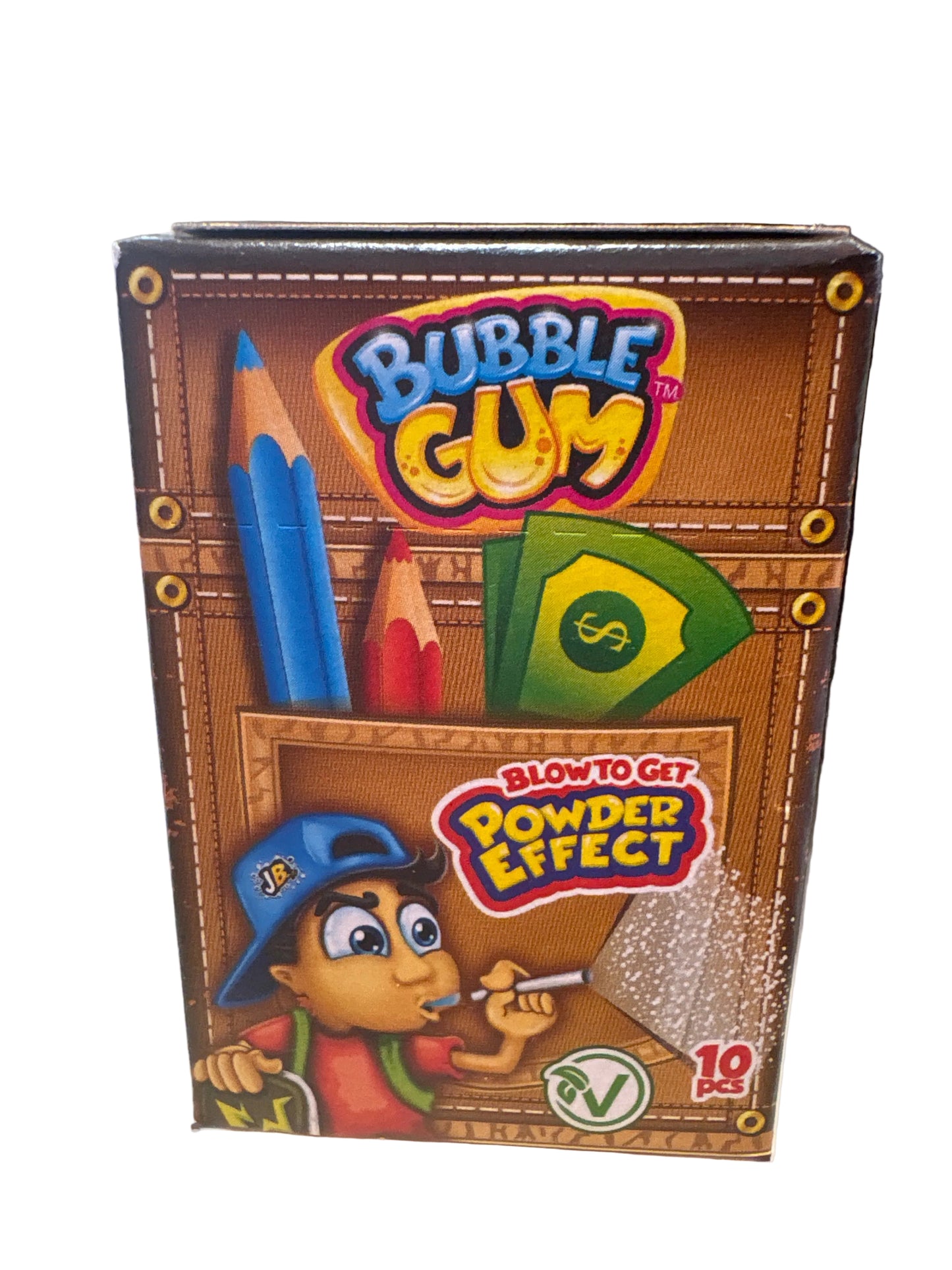 Bubble gum blow to get power effect