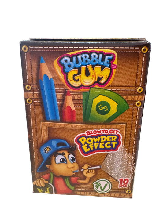 Bubble gum blow to get power effect