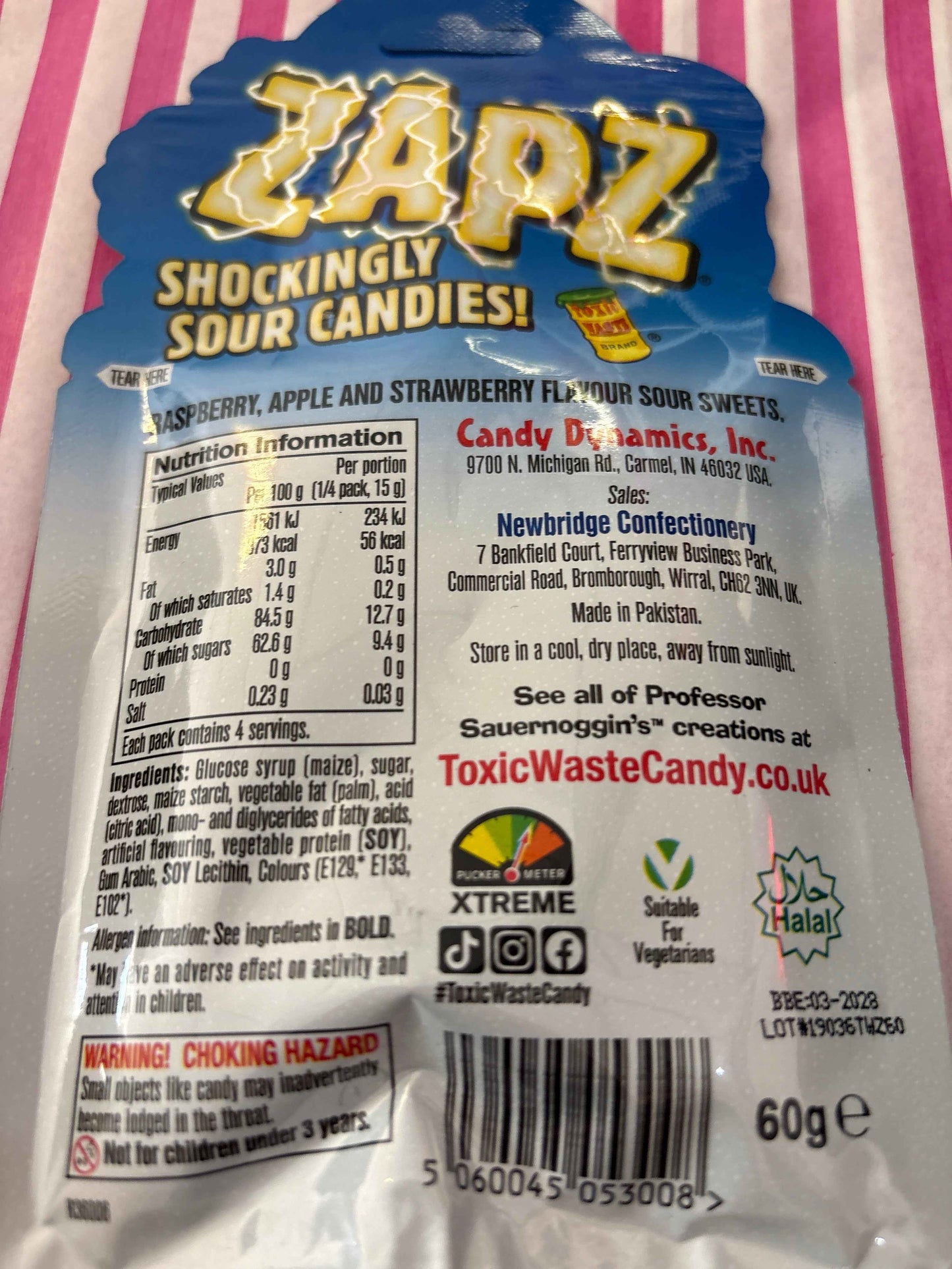 Toxic waste Zapz Sour Candy