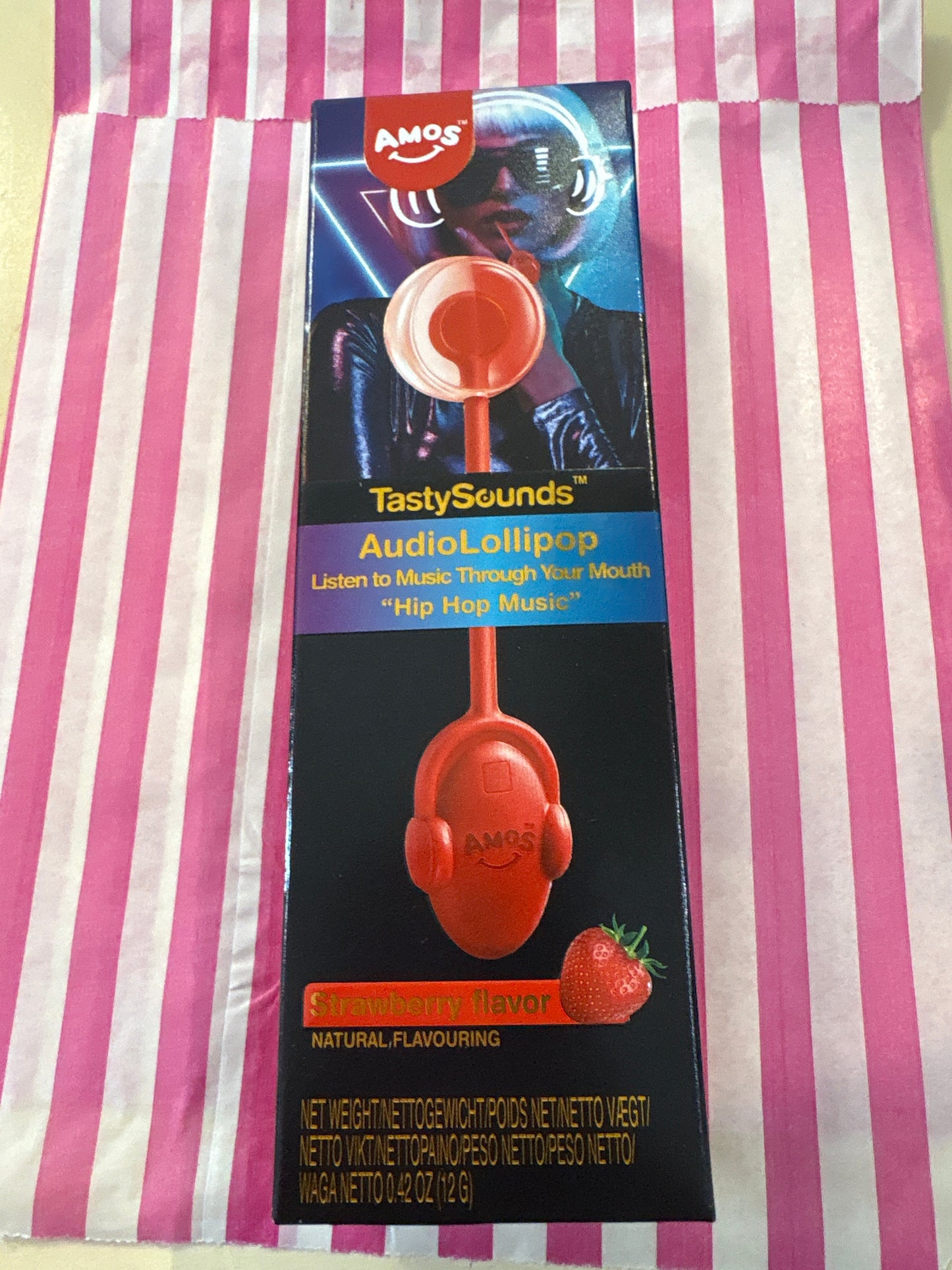Audio lollipop strawberry flavour hip hop music