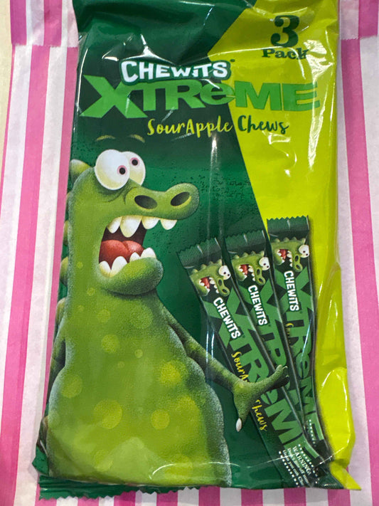 Chewits Xtreme sour apple chews
