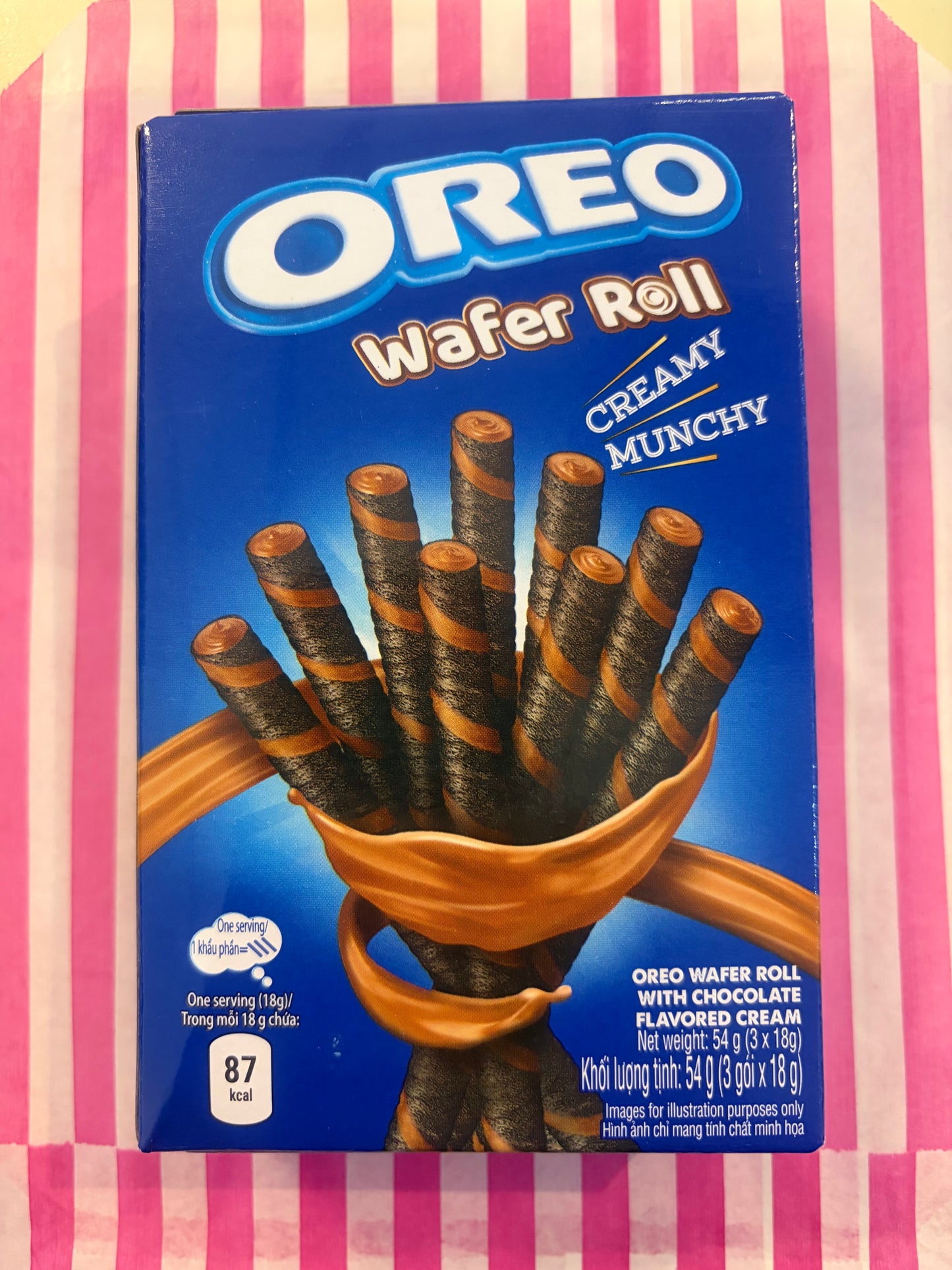 Oreo wafer roll